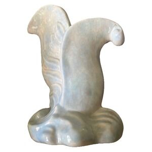 gonder pottery vase Vintage‎ 513 Lg Vase Scroll MCM blue Swirl Leaf  USA  Retro